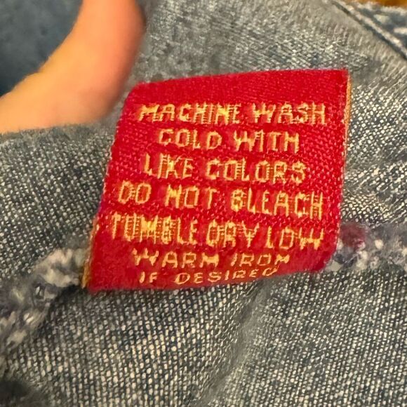 Vintage Casablanca Size Medium Denim Button Front Collared Sleeveless Maxi Dress - Picture 13 of 13